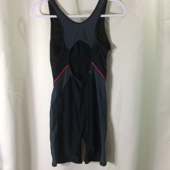 NEW Halcurt Black Dolphin One Piece Boyleg Swimsuit Small Keyhole Back NWT - Picture 6 of 7